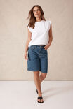 Longline Essential Denim Short, FRESH INDIGO - alternate image 1