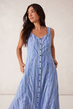 Strappy Placket Dress, OXFORD BLUE WHITE TWIN STRIPE - alternate image 4