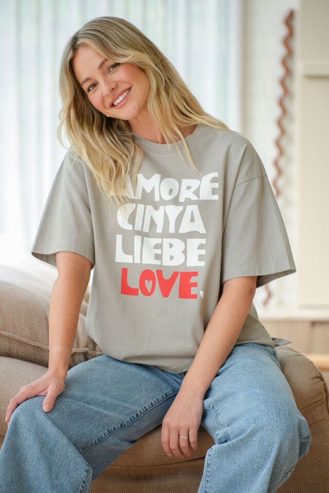 Ceres X Bhf Love Tee, AMORE SOFT SAGE