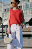 Margot Mesh Knit Tank, HERITAGE RED - alternate image 7