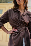 Elodie Wrap Shirt, BRUNETTE BROWN - alternate image 4