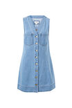 Seamed Mini Shift Dress, VINTAGE BLUE - alternate image 2