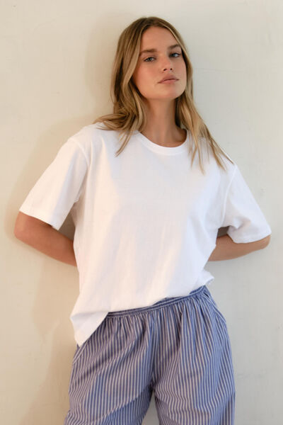 Stevie Slouchy Tee, WHITE
