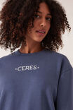 Isla Oversized Slouchy Crew, MOONLIGHT MINI LOGO - alternate image 4