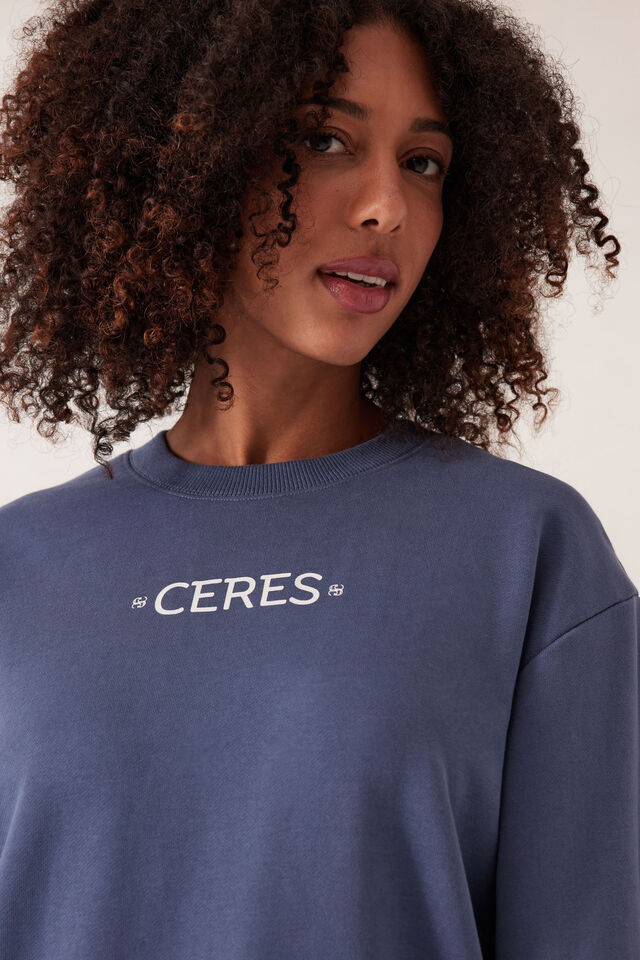Isla Oversized Slouchy Crew, MOONLIGHT MINI LOGO