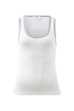 Contour Rib Scoop Tank, WHITE/GREY MARLE BIND - alternate image 2