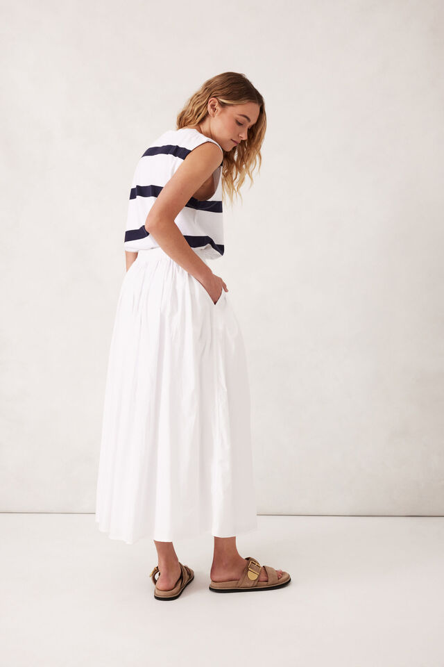 Florence Maxi Skirt, WHITE