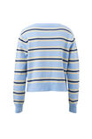 Laine Long Sleeve Knit Cardi, BLUE STRIPE - example image 3