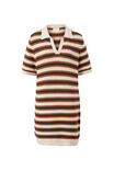 Textured Stripe Knit Dress, ECRU/PHANTOM COFFEE STRIPE - alternate image 2