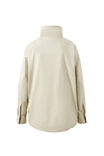 Tess Funnel Neck Jacket, STONE - example image 3