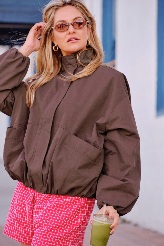 Gwen Bubble Jacket, BRUNETTE