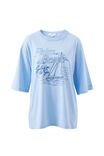 Liv Oversized Tee, CHINA BLUE/PALM BEACH - alternate image 2