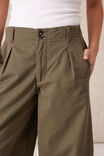 Pleat Twill Pant, SOFT OLIVE - alternate image 6