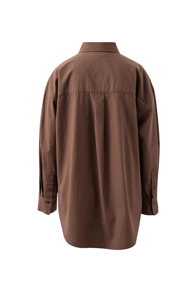 Peta Oversized Shirt, BRUNETTE BROWN