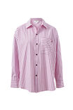 Peta Oversized Shirt, SUNFADED PINK STRIPE - example image 2