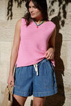Margot Mesh Knit Tank, HIBISCUS PINK - alternate image 5