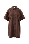 Sara Mini Shirt Dress, CHOCOLATE - alternate image 2