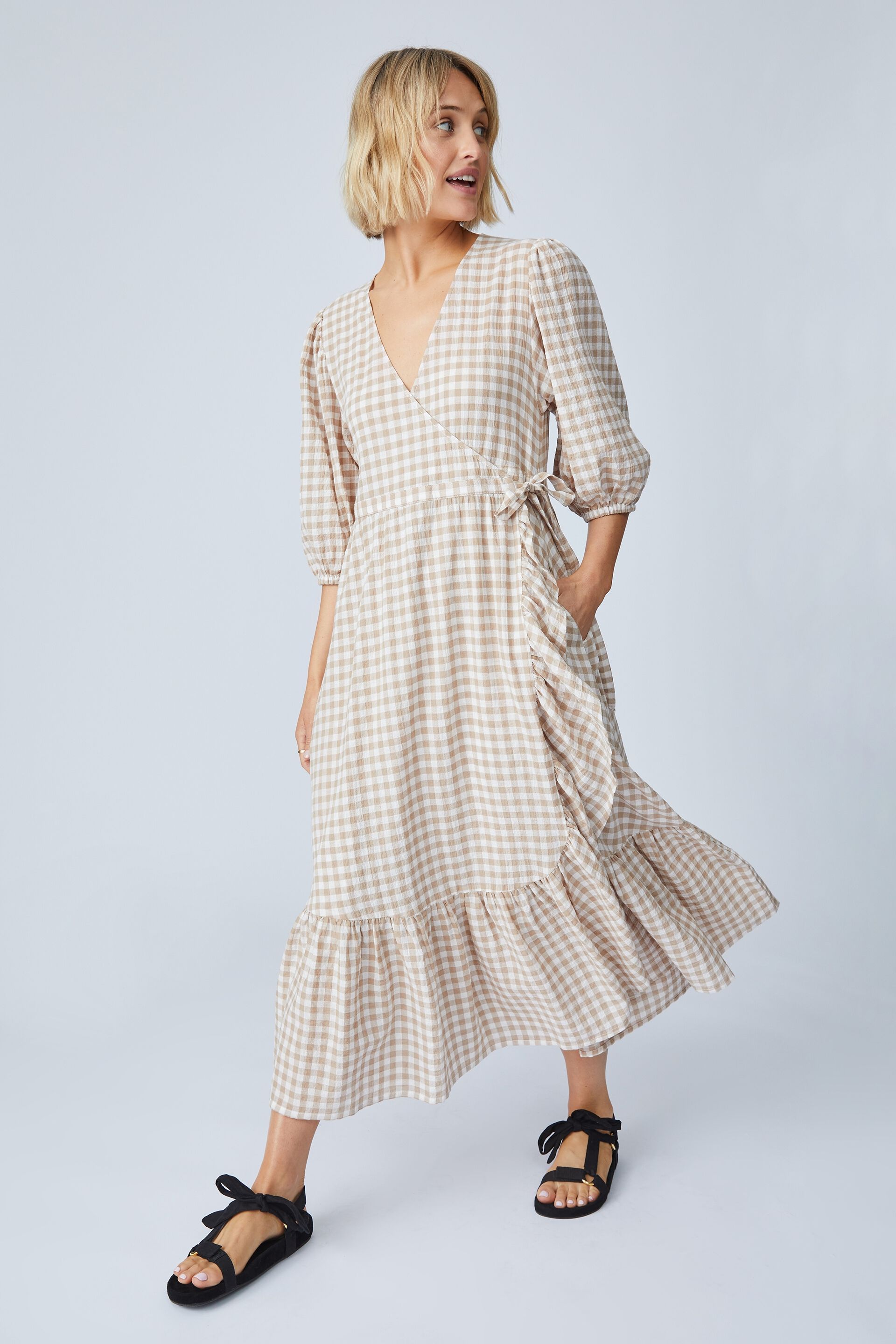 ruffle gingham dress