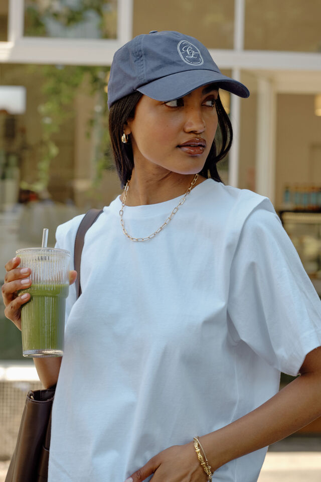 Rainey Pleat Sleeve Tee, WHITE