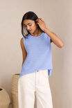 Margot Mesh Knit Tank, SKY BLUE - example image 6