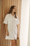 Seamed Mini Dress, FRESH ECRU RESCUED FABRIC - alternate image 7