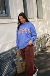 Isla Oversized Slouchy Crew, VINTAGE BLUE PINK CLAY BURNT TOFFEE HERITAGE - alternate image 4