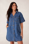 Side Pocket Boxy Dress, FRESH INDIGO - alternate image 6