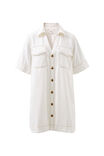Sammy Relaxed Shirt Dress, FRESH ECRU - alternate image 2