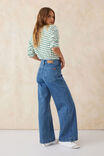Wide Leg Seamed Stitch Jean With Organic Cotton, INDIGO - alternate image 3