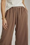 Satin Wide Leg Pant With Recycled Fibres, TAUPE - alternate image 4
