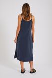 Satin Slip Dress With Recycled Fibres, SMOKE BLUE - alternate image 4