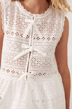 Sleeveless Tie Top, WHITE - alternate image 5