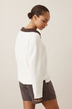 Eliza Collared Knit, MILK AND BRUNETTE - example image 6