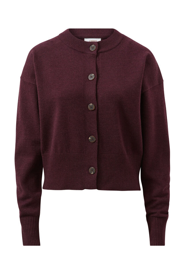 Soft Crew Cardi, WINE