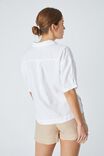 Linen Relaxed Ss Shirt, WARM WHITE