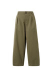Pleat Twill Pant, SOFT OLIVE - alternate image 2