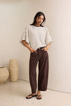 Lucy Relaxed Sleeve Tee, MILK/BRUNETTE STRIPE - example image 4
