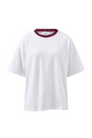 Ringer Tee, WHITE/RAISIN - alternate image 2