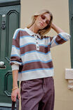Jessa Rugby Knit, CHOCOLATE STRIPE - alternate image 7