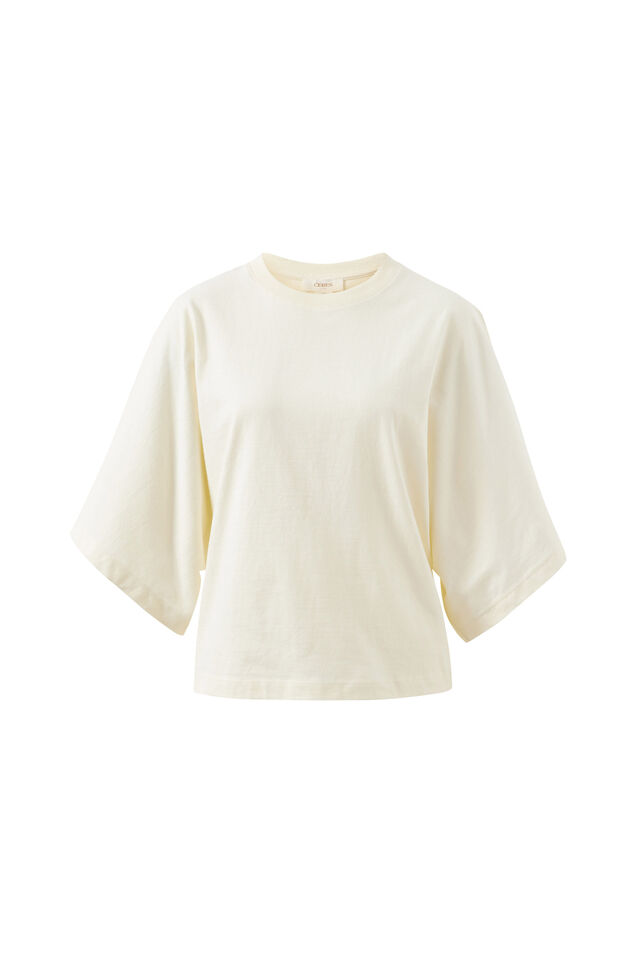 Lucy Relaxed Sleeve Tee, MILK