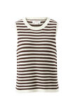 Maddy Mesh Knit Tank, BRUNETTE STRIPE - example image 2