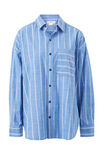 Peta Oversized Shirt, OXFORD BLUE WHITE TWIN STRIPE - alternate image 2