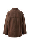 Ava Chore Shacket, CHOCOLATE - alternate image 3