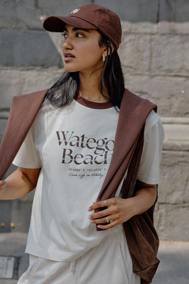 Stevie Slouchy Tee, BUFF/WATEGOS BEACH