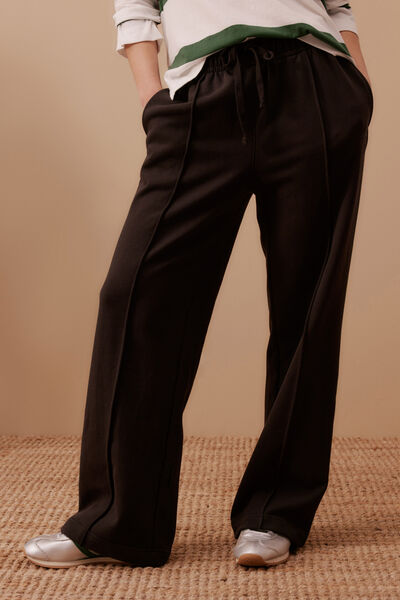 Gracie Relaxed Pin Tuck Trackpant, PHANTOM