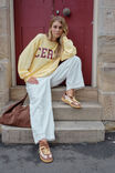 Isla Oversized Slouchy Crew, BUTTER WASHED BURGUNDY HERITAGE LOGO - alternate image 5