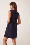 Button Through Mini Shift Dress, NEW NAVY - alternate image 3