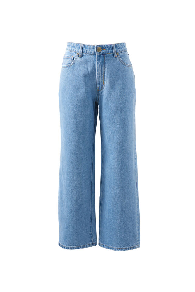 Frankie Loose Straight Jean, MID BLUE WASH