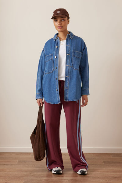 Bobbi Side Pocket Denim Shacket, INDIGO