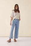 Pintuck Jean In Organic Cotton Jf, MID VINTAGE BLUE WASH - alternate image 1